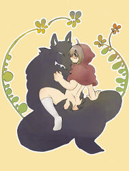 1boy 1girls ahoge anthro anthro_on_female anthro_on_human ass big_bad_wolf blanchette blush brown_hair female female_human female_on_anthro femsub hood human human_on_anthro little_red_riding_hood male male/female male_anthro male_anthro/female_human maledom on_top sex short_hair straight tagme werewolf wolf