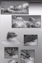 anus ass ass_growth biting_lip black_and_white black_hair comic corruption cum dickgirl ejaculation english_text female_fighter female_to_futa female_warrior futa_only futanari futanari_transformation growth imperium_of_man intersex muscular_female mutation nipple_insertion nipple_penetration nude orgasm orionart penis penis_growth pussy scars sisters_of_silence story surprised tail tail_growth tentacle text transformation virus warhammer_(franchise) warhammer_40k webtoon