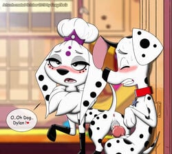 101_dalmatian_street 101_dalmatians 2019 animal_genitalia animal_penis animal_pussy black_body black_fur blush bodily_fluids brother brother_and_sister brother_and_sister_(lore) camilla_(101_dalmatians) canid canine canine_penis canine_pussy canis cum cum_in_pussy cum_inside dalmatian disney dolly_(101_dalmatians) domestic_dog duo dylan_(101_dalmatians) english_text fangs female feral foxychris fur genital_fluids half-closed_eyes hi_res incest knot male mammal multicolored_body multicolored_fur open_mouth penetration penis pussy sex sister speech_bubble spots spotted_body spotted_fur step-incest stepbrother_and_stepsister stepbrother_and_stepsister_(lore) stepsibling straight sweat technical_incest teeth text tongue two_tone_body two_tone_fur vaginal_penetration white_body white_fur