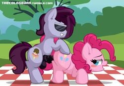 alternate_version animated areola blushing canon_x_oc cutie_mark doggy_style earth_pony female feral friendship_is_magic from_behind from_behind_position horse horsecock looking_back looking_pleasured loop male mlp_oc mp4 my_little_pony nipples no_sound nudity on_all_fours original_character outdoors outside picnic_blanket pinkie_pie_(mlp) pony sex side_view straight thecoldsbarn toxic_pole_(oc) veiny_penis video