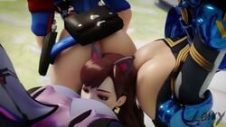 3d 4girls alternate_costume anilingus animated ass black_cat_d.va blender bodysuit brown_hair butt cadet_oxton cat_ears chronal_accelerator combat_medic_ziegler d.va earrings exposed_ass facesitting fake_ears female female_only lewy licking mercy outdoor outdoors outside overwatch purple_skin rimjob rimming smothering sound torn_bodysuit torn_clothes tracer uniform video white_skin widowmaker yuri