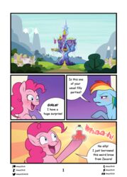 absurd_res amaichix comic deviantart_username english_text equid equine female friendship_is_magic furaffinity_username hi_res horse inkbunny_username love_potion lust_in_a_glass mammal my_little_pony page_1 patreon_username phallic pinkie_pie_(mlp) pony rainbow_dash_(mlp) straight_hair tumblr_username twitter_username