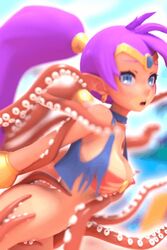 1girls 3d animated beanis blue_eyes blurry_background bottomless bouncing_breasts bound bound_by_tentacles breasts crop_top damaged_clothes earrings female female_focus female_only female_penetrated groping long_hair medium_breasts o-ring o-ring_top penetration pointy_ears ponytail purple_hair rape restrained restrained_by_tentacles sex shantae shantae_(character) smooth_fur solo solo_female solo_focus tentacle tentacle_bondage tentacle_rape tentacle_sex tentacles torn_clothes torn_clothing torn_crop_top torn_topwear torn_vest vest