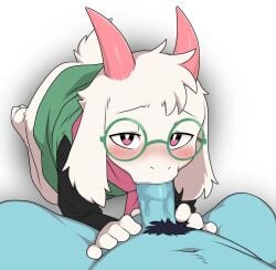 artist_request blowjob deltarune fellatio femboy_on_male gay gay_sex gaysex kris_(deltarune) mouthful oral_penetration oral_sex ralsei yaoi