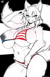 american_flag_bikini breasts breasts_bigger_than_head female milf sagestrike2_(artist) solo tagme tomboy tomboy_milf yuki_(yuki_anno)