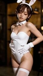 ai_generated breasts breasts_out_of_clothes bunny_ears bunnysuit dancing evie_(stellar_blade) female realistic seductive short_hair stellar_blade:_blood_rain tagme tomboy tomboyish video
