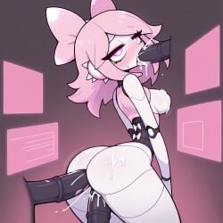 ai_generated body_white metal metallic_body original_character pink_eyes pink_hair robot robot_girl robot_humanoid simulator simultaneous simultaneous_orgasms waifu waifu_night