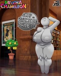 1girls 3d 3d_(artwork) areolae barefoot big_breasts breasts completely_nude completely_nude_female female female_only fenic_vox full_body looking_around meccha_chameleon naked naked_female nipples nude nude_female pussy solo solo_female