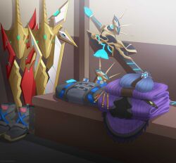 brighid_(xenoblade) clothes clothes_on_floor clothes_removed cloverdraw04 implied_sex implying rex_(xenoblade) xenoblade_(series) xenoblade_chronicles_(series) xenoblade_chronicles_2 xenoblade_chronicles_3