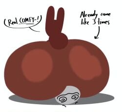 anon big_ass big_butt breathotter bunny buttcrush cocoa_the_bunny facesitting gay gay_sex oc rabbit sex tagme text thick_thighs thighhighs thighs