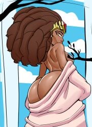 1girls african african_female ass big_ass big_breasts breasts brown_hair butt dark-skinned_female dark_skin dc_comics female female_only nubia_of_themyscira_(zahavah) solo spakka5 tiara wonder_woman_(series)