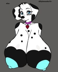 101_dalmatian_street 101_dalmatians dalmatian dylanozoka18 hyper_breasts oc