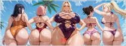 1girl 1girls ai_assisted ai_generated ass ass_focus beach big_breasts bikini blonde_hair curvaceous curvy curvy_figure group haruno_sakura high_resolution highres hinata_hyuuga hyuuga_hinata ino_yamanaka multiple_girls naruto naruto_(classic) naruto_(series) naruto_shippuden one-piece_swimsuit patreon patreon_username pink_hair sakura_haruno solo swimsuit thick_thighs tsunade tsunade_(naruto) tsunade_senju voluptuous voluptuous_female wallpaper yamanaka_ino yametastudio