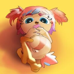1:1 angry_birds anthro anus electronics eyebrows feathers female genitals godforgiveme4 hair hi_res june_(angry_birds) multicolored_body phone presenting raised_eyebrow rovio_entertainment sega simple_background solo tail two_tone_body vulva