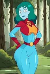 1girls adult_swim ai_generated ass ass_focus civitai from_behind looking_back looking_back_at_viewer planetina rick_and_morty
