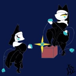 1girl 1girls breasts cat_ears curvy deltarune deltarune_chapter_5 female furry legs more_at_source nun nun_outfit tagme tasque_manager tasque_manager_(deltarune) tasque_manager_(nun) thick_thighs tight_clothing voluptuous voluptuous_female yellow_eyes