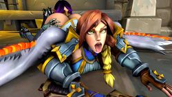 2girls 3d ahe_gao ahegao ass ass_grab brown_hair chibuke elf face_in_ass furia_(paladins) grab grabbing grabbing_ass implied_oral looking_pleasured oral oral_sex paladins pleasure_face skye_(paladins) source_filmmaker tagme tongue tongue_out video_games yuri