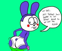 big_butt cartoon purple_fur rabbit tighty_whities toony white_underwear