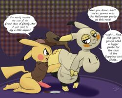 1boy 1girls 2019 5:4 absurd_res anthro anthro_on_anthro anthrofied ass bent_over big_ass big_breasts big_penis bottomless breasts clothed clothing costume daughter detective_pikachu detective_pikachu_(series) dialogue digital_media_(artwork) dirty_talk english_text erection father father_and_child father_and_daughter feet female fur furry furry_only half-closed_eyes hanging_breasts heart hi_res huge_ass huge_breasts incest kneeling long_tail looking_back male male/female mammal mimikyu nintendo open_mouth oral original_character parent parent_and_child partially_clothed penis pikachu pink_penis pokémon_(species) pokémorph pokemon profanity rodent side_view softestpuffss speech_bubble standing tail text thick_thighs video_games wide_hips yellow_body yellow_fur yellow_tail