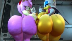 2girls 3d amy_rose animated atomicgato buttjob rouge_the_bat size_difference sonic_the_hedgehog_(series) sound source_filmmaker tagme tails tails_the_fox video