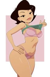 1girls alternate_version_available american_dragon:_jake_long bare_shoulders big_breasts black_eyes black_hair bottomwear bra breasts clothing ear_piercing earrings female female_only hips kyde lace lace-trimmed_bra lace-trimmed_panties lace_trim lifting_shirt lips mature mature_female mature_woman milf mother necklace neckwear no_pants panties pearl_necklace pink_bra pink_panties shirt_lift shirt_up smile solo solo_female susan_long thick_lips thighs topwear underwear wide_hips