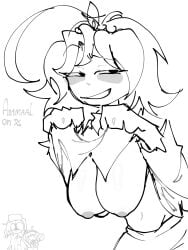 alice_(fundamental_paper_education) an1maal big_breasts big_tits blushing fundamental_paper_education looking_away
