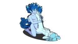 animated anthro blue_skin blush catboy catgirl closed_eyes cum cum_inside latenightsexycomics vaginal_penetration