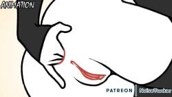 1girls anal_insertion anal_masturbation animated anus ass feet female_only masturbation no_sound noisetanker one_piece pink_hair pussy tagme thighhighs video