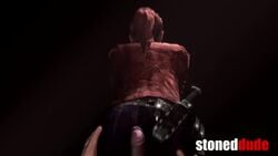 1boy 1girls 3d animated ass buttjob claire_redfield clothed_buttjob clothed_female clothed_female_nude_male female male no_sound penis resident_evil resident_evil_revelations_2 source_filmmaker stoneddude tagme video