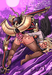 anal anal_penetration anal_sex blonde_hair blush closed_eyes dark_pit dialogue double_penetration face_down_ass_up fiora_(xenoblade) hand_on_ass kid_icarus metal_face nintendo open_mouth psicoero pussy rule_63 super_smash_bros. vagina vaginal vaginal_penetration xenoblade_(series) xenoblade_chronicles