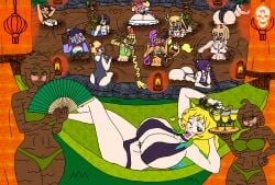 17girls 6+girls after_party alternate_costume arms_(game) artist_logo asleep ass background_characters bayonetta bayonetta_(character) big_ass big_breasts bikini blush brawlhalla breasts bubbles chainsaw_man cocktail cocktail_glass crossover crown crush_crush digital_media_(artwork) elma_(dragon_maid) ending fan female female_only gaming groping group group_picture hammock huge_ass huge_breasts ilulu_(dragon_maid) lantern lanterns lara_croft lara_croft_(classic) large_breasts looking_at_viewer lucoa massage masseuse min_min_(arms) mio_(crush_crush) miss_kobayashi's_dragon_maid monster_girl more_at_source mud mud_bath mud_covered mud_pit muddy nintendo nintendo_switch nintendo_switch_console nix_(brawlhalla) one-piece_swimsuit original_character pampering peace_sign playing_videogame posing power_(chainsaw_man) quetzalcoatl_(dragon_maid) quicksand radicalone95 relaxing self_upload serving_beverage serving_drink serving_tray shantae shantae_(character) sierra_littlehale_(radicalone95) sinking sleeping slime_girl swamptoberfest swimsuit swimwear tagme throwing tohru_(dragon_maid) tomb_raider tomb_raider_(classic) voluptuous voluptuous_female wink yuri zone-tan