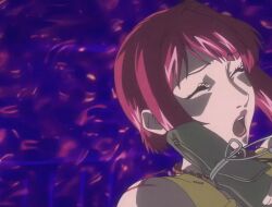 00s 1girls 2007 animated bare_shoulders bead_necklace beads bible_black bible_black_new_testament breasts cleavage cut_on_face falling female jewelry large_breasts lipstick long_sleeves makeup mature_female monk necklace night nun open_mouth purple_eyes red_hair religious revealing_clothes shin_bible_black short_hair tagme takashiro_hiroko tight_clothes