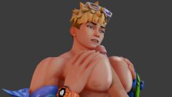 2boys 3d asian asian_male big_breasts big_pecs big_penis breasts gay huge_cock kuurunaotoko male male/male male_only overwatch overwatch_2 pecjob penis poolside_wuyang wuyang yaoi