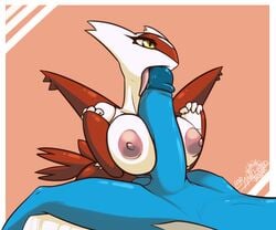 1boy 1girls 2019 anthro anthrofied big_penis breasts claws dragon duo erection fellatio female furry half-closed_eyes huge_breasts huge_cock huge_penis humanoid_penis interspecies latiar latias latios legendary_pokémon long_penis male male_pov nintendo nude oral original_character paizuri penile penis pokemon pokemon_(species) pokemon_rse pov scalie simple_background solo_focus text thick_penis tongue video_games watermark yellow_eyes