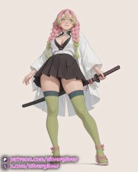 kanroji mitsuri from demon slayer by silvergilver