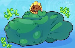 1girls anthro anthrofied ass belly belly_bulge breasts digestion fat female female_pred flora_fauna flower flower_girl hyper hyper_belly hyper_butt hyper_thighs lifelinelemons plant plant_girl plant_humanoid plantie plants_vs._zombies plants_vs_zombies popcap_games pred pussy sunflower_(pvz) vore vore_belly zombie_(pvz)