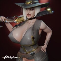 ashe (overwatch) from activision by stickybuns