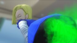 3d android_18 dragon_ball dragon_ball_super dragon_ball_z fart fart_cloud fart_fetish female female_only pov
