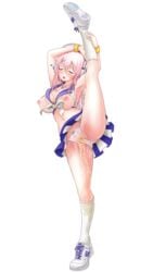 breasts cameltoe cheerleader clothing headphones mag_kan nipples no_bra panties pantsu peeing see_through skirt skirt_lift sonico splits super_sonico transparent_png urine v-mag wet wet_clothes