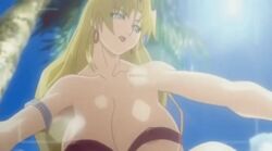 1girls all_fours angel_blade angel_blade_punish animated areola_slip areolae armband ass ass_shake back bare_shoulders beach between_labia big_ass big_breasts blonde_hair blue_eyes breasts camera_view clothing cloud collarbone curvy dat_ass earrings erect_nipples erect_nipples_under_clothes eyebrows_visible_through_hair eyelashes female female_focus female_only from_behind from_below g-string half-closed_eyes hips hishizaki_shaia_(angel_blade) hoop_earrings human jewelry large_ass large_breasts lips lipstick long_hair looking_back makeup micro_bikini navel nipple_bulge nipples nipples_visible_through_clothing one-piece_swimsuit palm_tree pink_lipstick presenting_hindquarters revealing_clothes screencap skimpy sling_bikini solo solo_female swimsuit thick_thighs thighs thin_waist thong tree voluptuous wide_hips