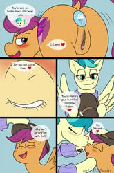 anal anal_sex ass aunt aunt_and_niece aunt_holiday_(mlp) auntie_lofty_(mlp) blush bodily_fluids buttplug caluriri clothing cutie_mark equid equine female female/female feral friendship_is_magic genital_fluids hair hi_res horse incest mammal my_little_pony niece penetration pony presenting presenting_hindquarters pussy scootaloo_(mlp) sex_toy smile sweater text topwear wings yuri