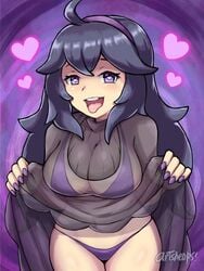 1girls artsheops big_breasts breasts goth hex_maniac human human_only nintendo pokemon pokemon_xy see-through text watermark