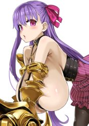 asanagi big_breasts breasts fate/grand_order fate_(series) female hanging_breasts heavy_breasts huge_breasts long_hair looking_at_viewer passion_lip purple_hair red_eyes sideboob skimpy_clothes