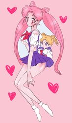 2girls age_switch aged_down aged_up areola areola_slip bishoujo_senshi_sailor_moon blush breasts chibi_usa clothing double_bun edit_by_jae exposed_breasts exposed_nipples female female_only growth kumakichi_(mnk) large_breasts legs long_hair long_legs long_twintails medium_breasts mother_and_daughter nipples pantyshot pink_hair red_eyes school_uniform schoolgirl schoolgirl_uniform short_skirt shrinking skirt small_breasts small_clothes sweat torn_clothes transformation twintails underboob usagi_tsukino