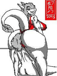 anthro ass athletic back_muscles big_breasts big_butt breasts clothed clothing cunnilingus elmo-san facesitting female galina lifeguard low_res male one-piece_swimsuit oral pussy raised_tail reptile scalie sea_serpent sex shark swimwear thick_thighs vaginal_penetration