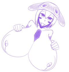 big_breasts drawn duskyer female female_only lactating mario_(series) nabbit nabbitette new_super_mario_bros._u_deluxe nintendo paizuri rule_63 tongue_out