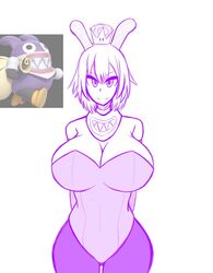 big_breasts bunny_ears bunnysuit duskyer female humanoid mario_(series) nabbit nabbitette new_super_mario_bros._u new_super_mario_bros._u_deluxe nintendo super_crown