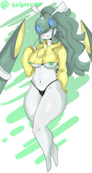 1girls 4_fingers abs absurd_res alien anthro anthrofied areolae ass belly big_ass big_breasts big_eyes black_panties blue_eyes breasts cameltoe celesteela cloroxformius clothed feet female female_only hair_over_eyes hi_res hoodie humanoid large_ass large_breasts long_hair long_legs long_neck looking_at_viewer navel nintendo nipples open_mouth original_character panties pokémon_(species) pokemon pokemon_sm ponytail solo text thick_thighs tongue ultra_beast underboob video_games watermark wide_hips yellow_skin yellow_tongue