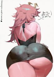 1girls aged_up ai_assisted ashido_mina_time-skip ass ass_focus big_ass big_breasts black_sclera boku_no_hero_academia breasts dress female female_focus female_only honkibooty huge_ass huge_breasts large_ass long_hair mina_ashido mina_ashido_curvy_(meme) mina_ashido_time-skip my_hero_academia my_hero_academia_(finale) pink-skinned_female pink_body pink_hair post-timeskip solo thick_thighs thighs wide_hips
