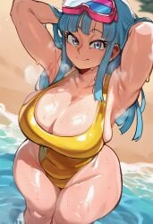 1girls big_breasts blue_eyes blue_hair breasts cleavage dragon_ball dragon_ball_z female female_only hair hips huge_breasts long_hair maron one-piece_swimsuit smile solo solo_female swimsuit swimwear thighs wide_hips yellow_swimsuit genlation ai_generated ai ai_art uncensored sweat sweatdrop sweaty sweaty_body breath breath_cloud breathing breathing_heavily visible_breath steam steaming_body steamy_breath steamy steaming curvy curvy_figure curvaceous curvy_female curvy_body curvy_hips curvaceous_figure curvaceous_female curves curvaceous_body beautiful beautiful_body beauty hot hourglass_figure sexy sexy_body swim_goggles one_piece_swimsuit light_skin light-skinned_female arms_up arms_behind_back arms_above_head armpits armpit armpit_crease smiling smiling_at_viewer looking_at_viewer breasts_bigger_than_head tight_clothing tight_clothes tight_swimsuit tight_swimwear glasses glasses_on_head glossy glossy_body glossy_skin shiny_skin shiny shiny_breasts thick_thighs thick_legs thick_hips wide_thighs wide_hipped_female hips_wider_than_shoulders hair_ornament bare_shoulders bare_legs bare_thighs bare_midriff bare_chest golden_swimsuit sweaty_breasts smelly_armpits smelly beach beach_background big_thighs big_boobs huge_thighs large_breasts large_thighs enormous_breasts enormous_thighs enormous_boobs enormous_tits tits tits_bigger_than_head solo_focus female_focus sweaty_armpits eyelashes eyebrows eyewear ocean sweaty_thighs sweaty_legs breasts_bigger_than_torso breasts_close-up closeup clothing clothed standing clothed_female blue_hair_female belly belly_button navel voluptuous voluptuous_female voluptuous_body legs legs_together boobs boobs_bigger_than_head